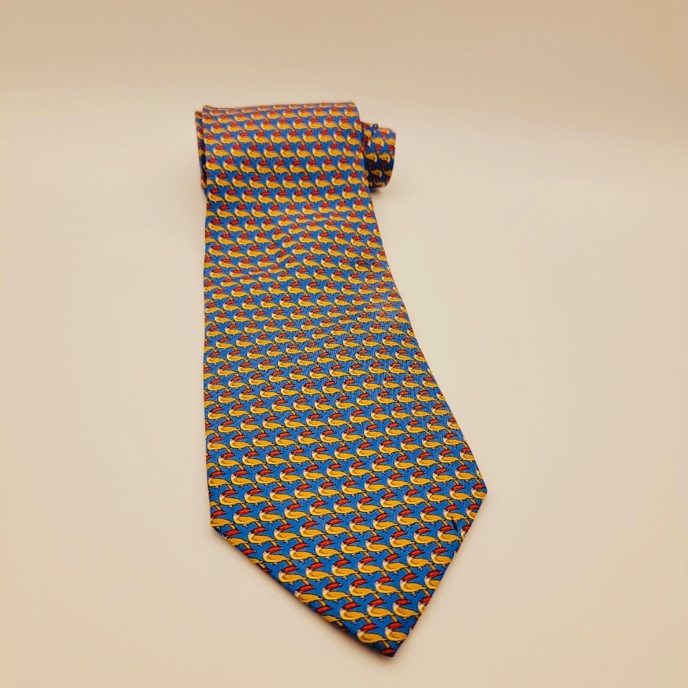 Barneys New York Novelty Necktie Silk Bird Print‎ Business Career
